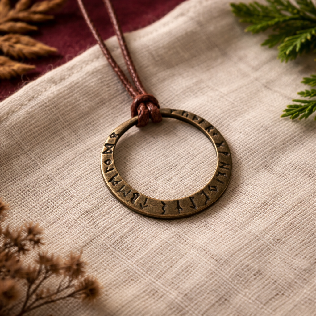 Runų apskritimo pakabukas-vėrinys