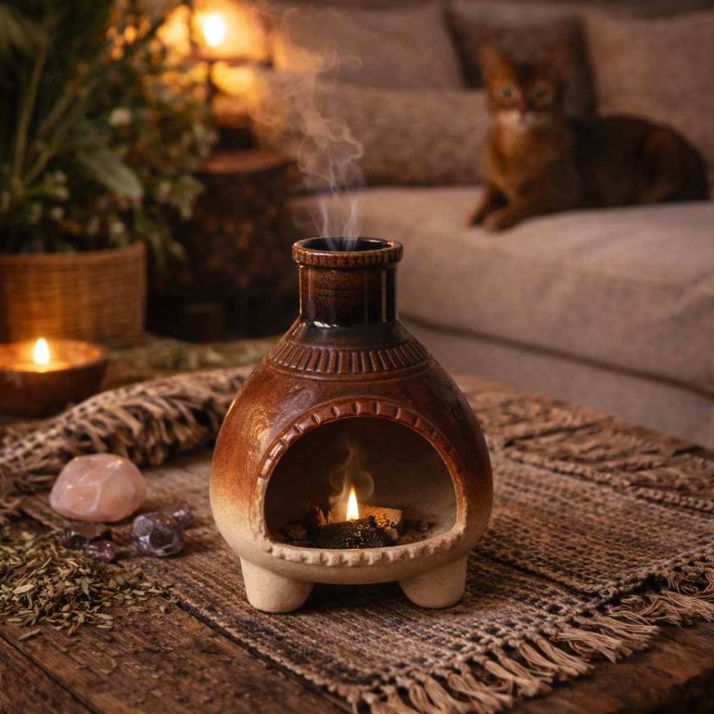 Žemės ugnies ritualinis degiklis